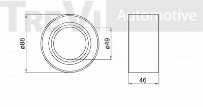 TREVI AUTOMOTIVE wb1618 -  Комплект подшипника ступицы колеса